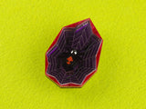 Black Widow Brooch - Scarlet Amethyst