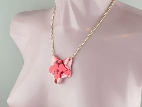 Fox Head Necklace - Summer Crush