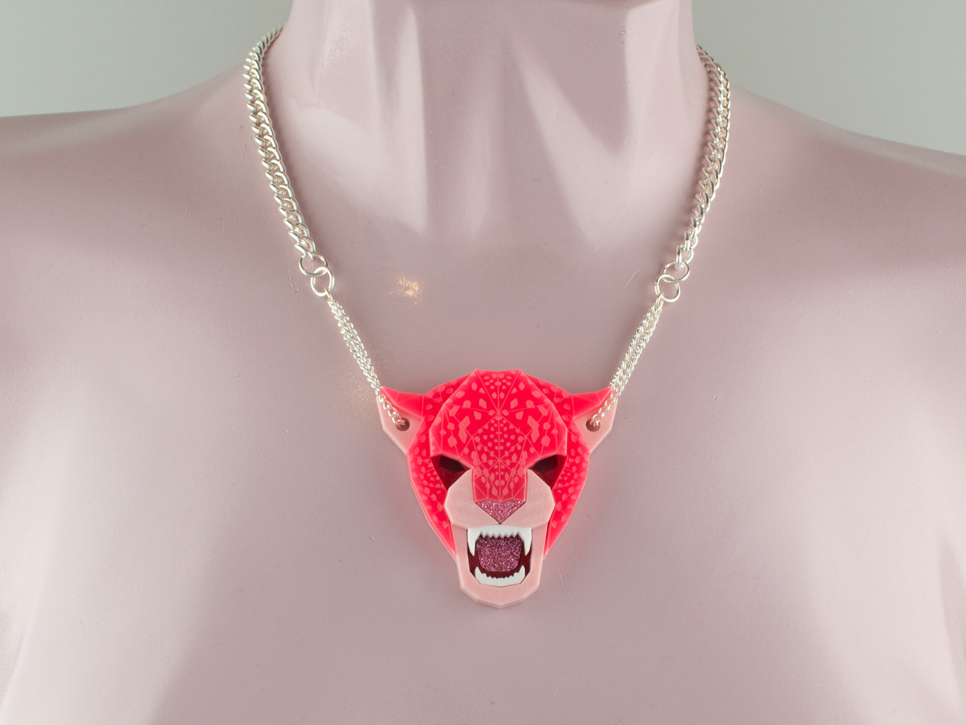 Jaguar Head Necklace - Summer Crush