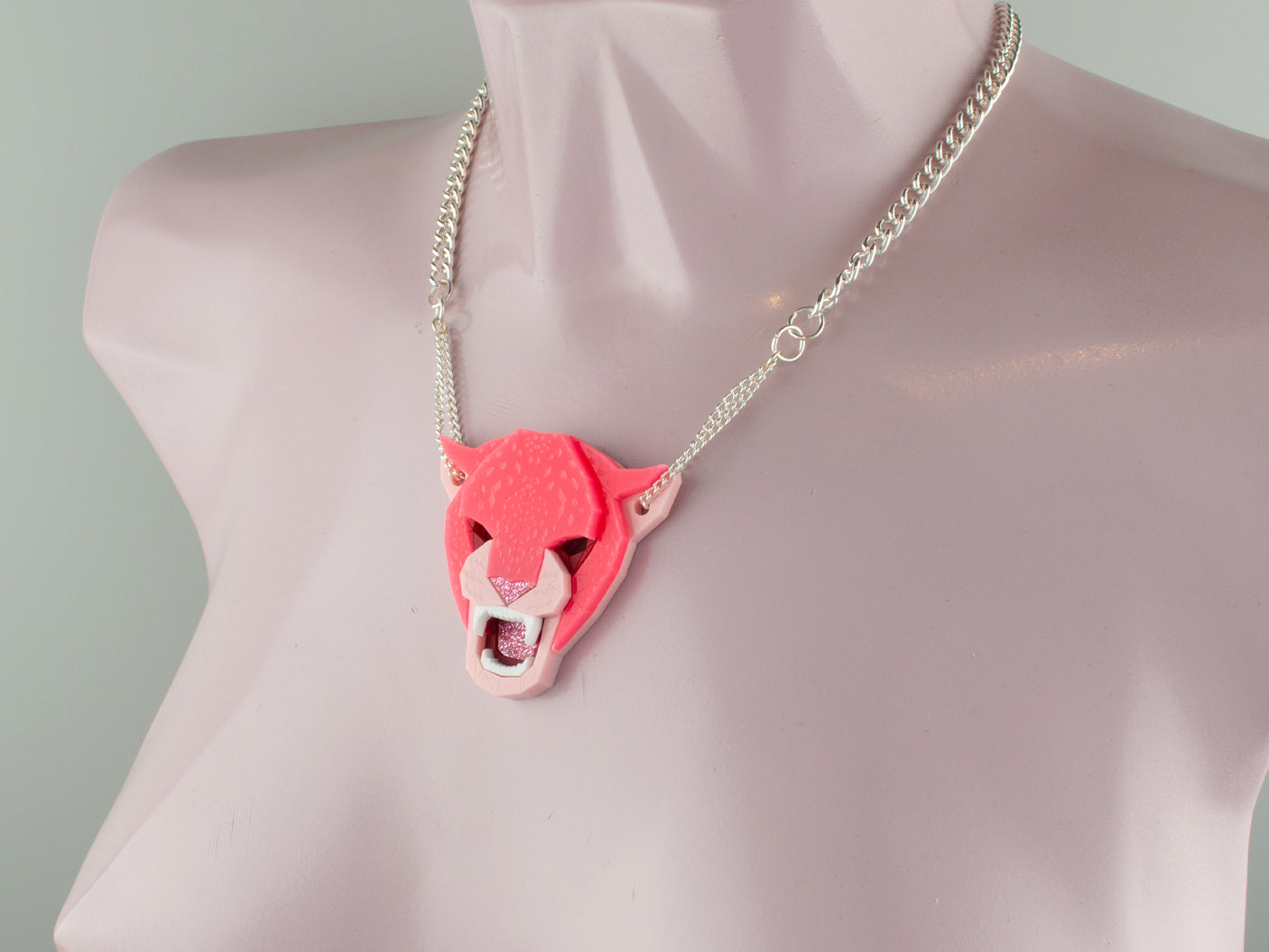 Jaguar Head Necklace - Summer Crush