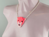 Jaguar Head Necklace - Summer Crush