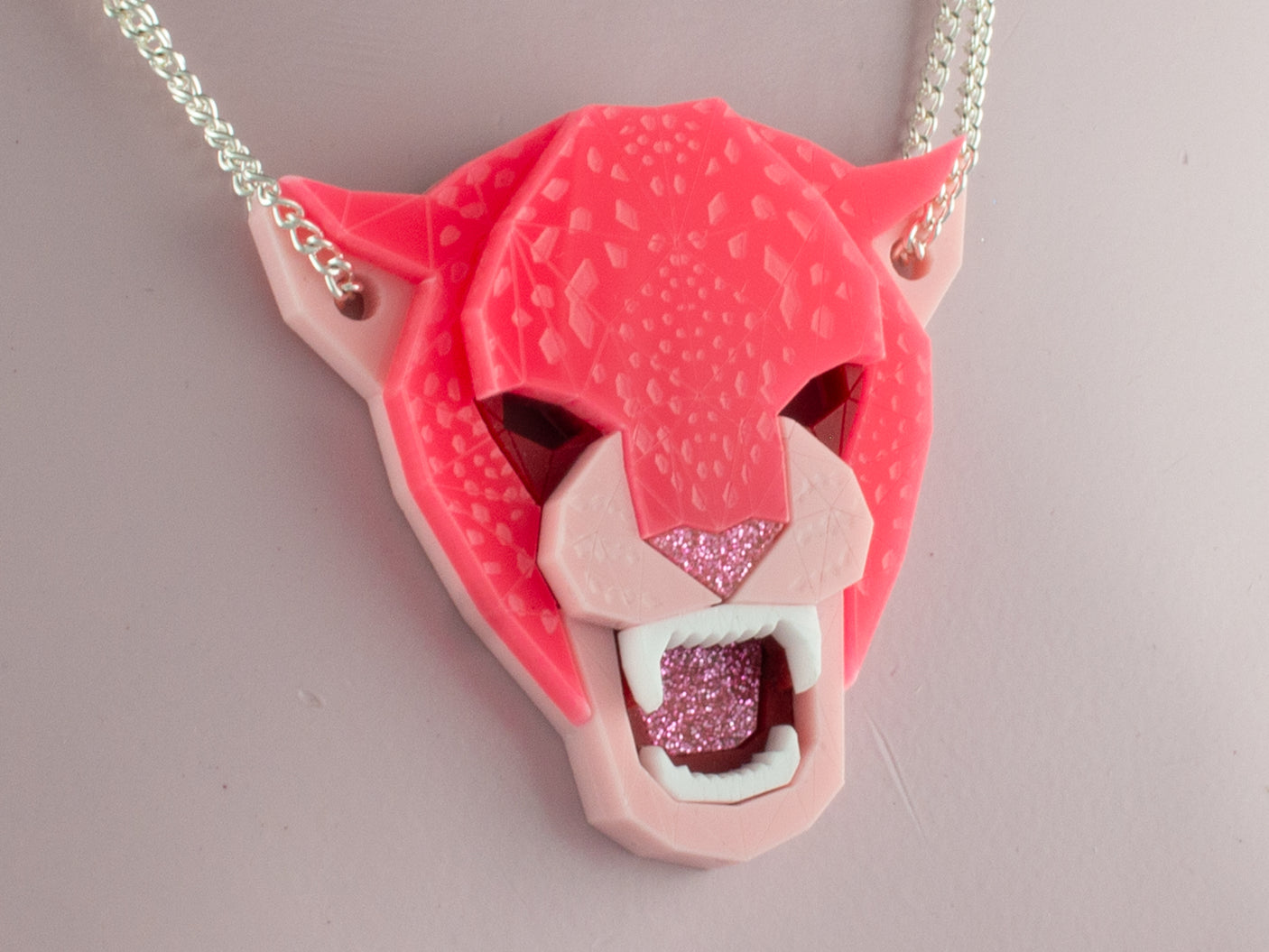 Jaguar Head Necklace - Summer Crush