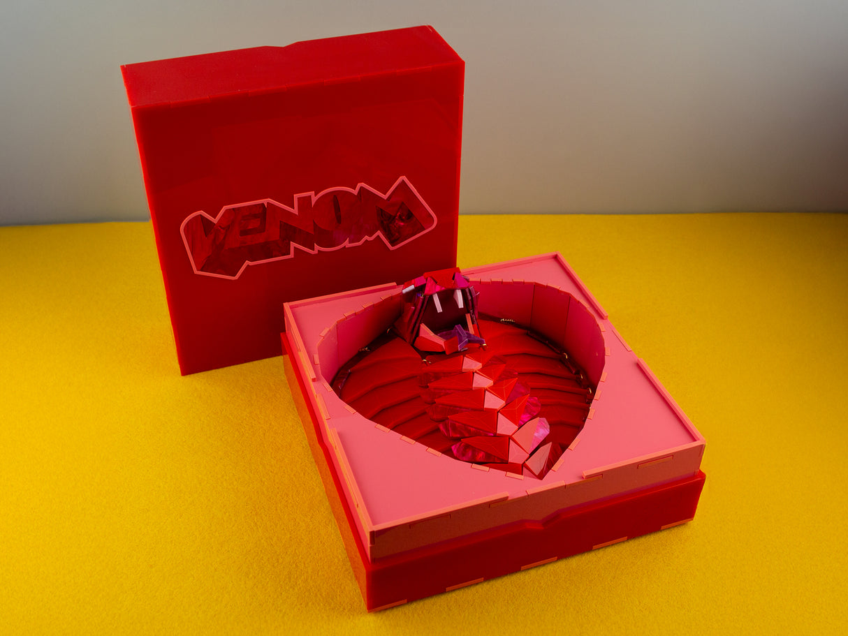 King Cobra Statement Necklace - Lunar Red