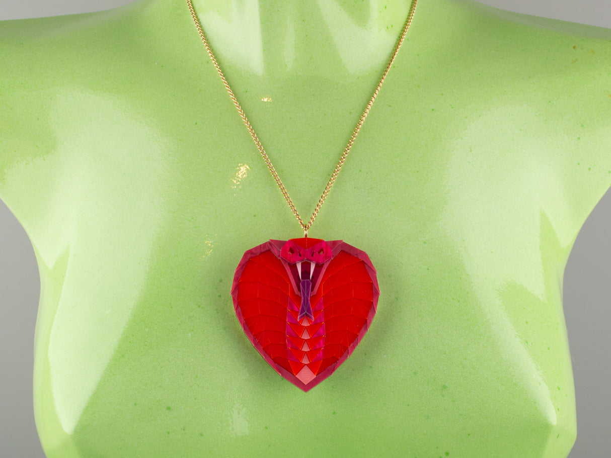 King Cobra Pendant - Lunar Red