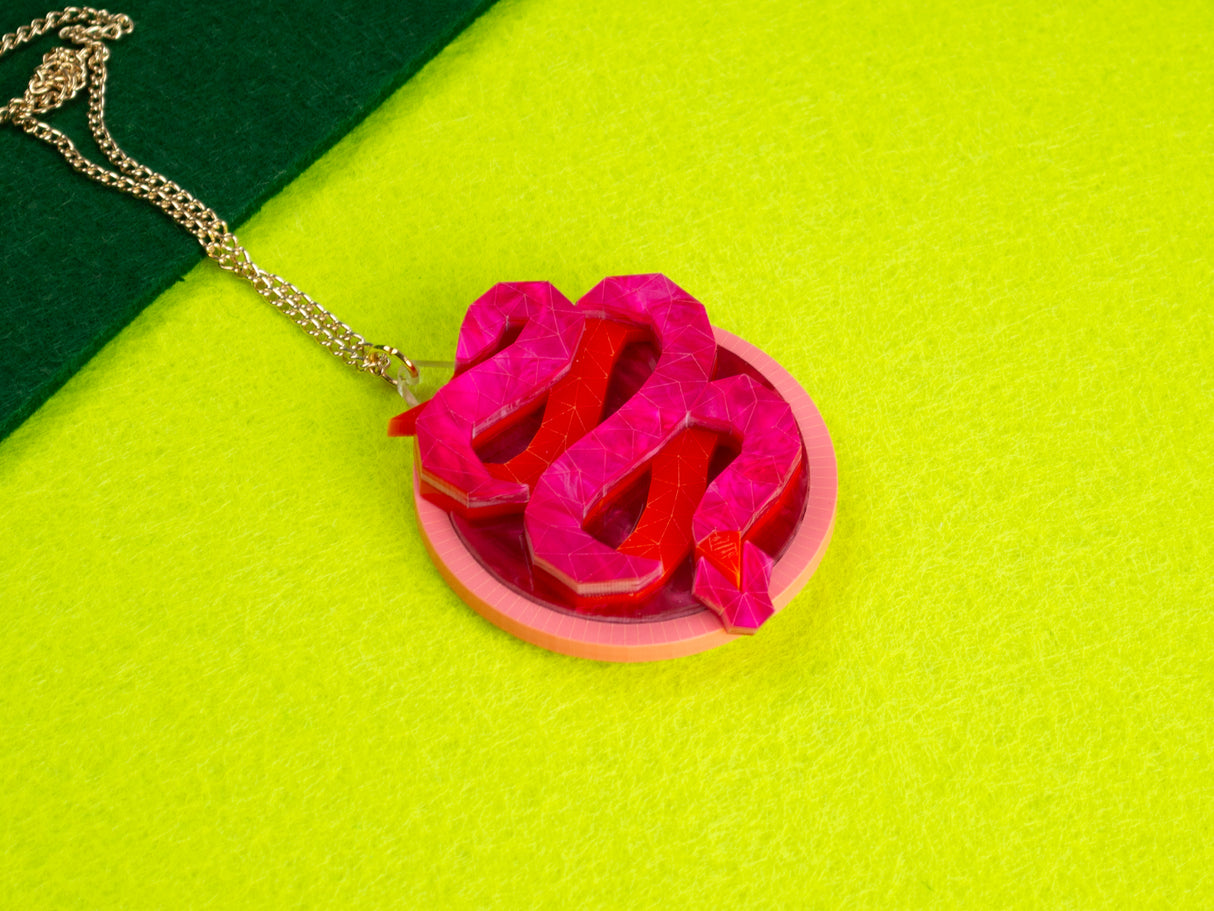 Snake Pendant - Lunar Red