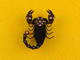 Scorpion Brooch - Capri Noir