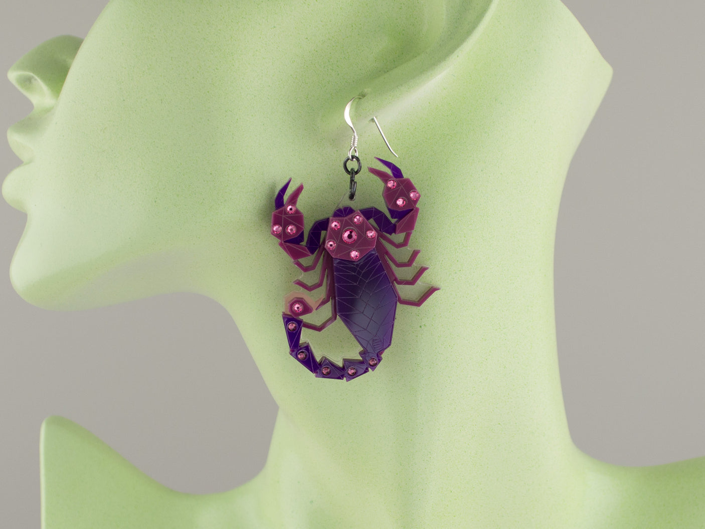 Scorpion Earrings - Orchid