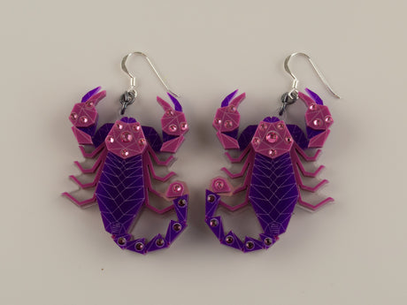 Scorpion Earrings - Orchid