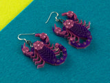 Scorpion Earrings - Orchid