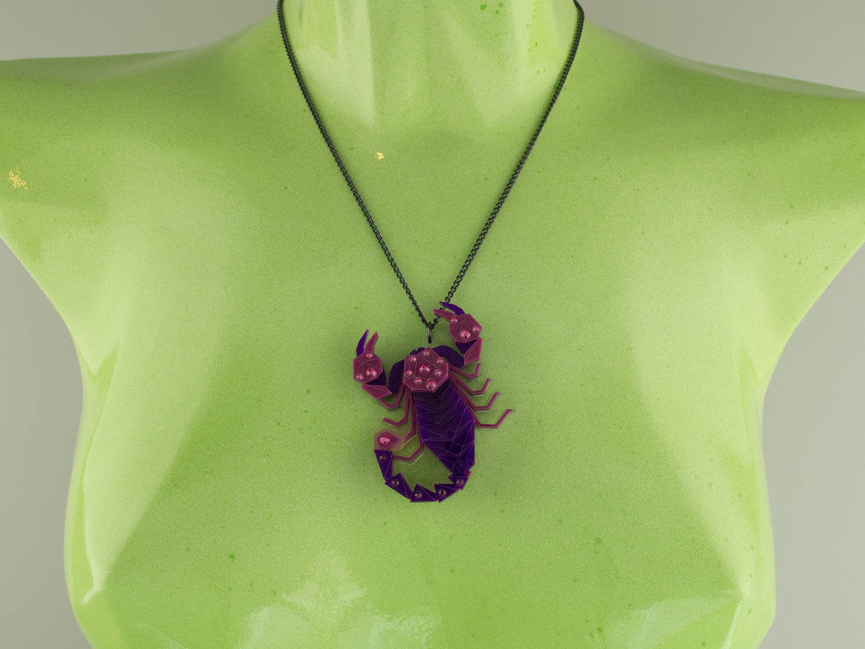 Scorpion Pendant - Orchid