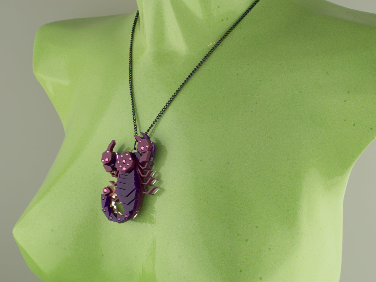 Scorpion Pendant - Orchid