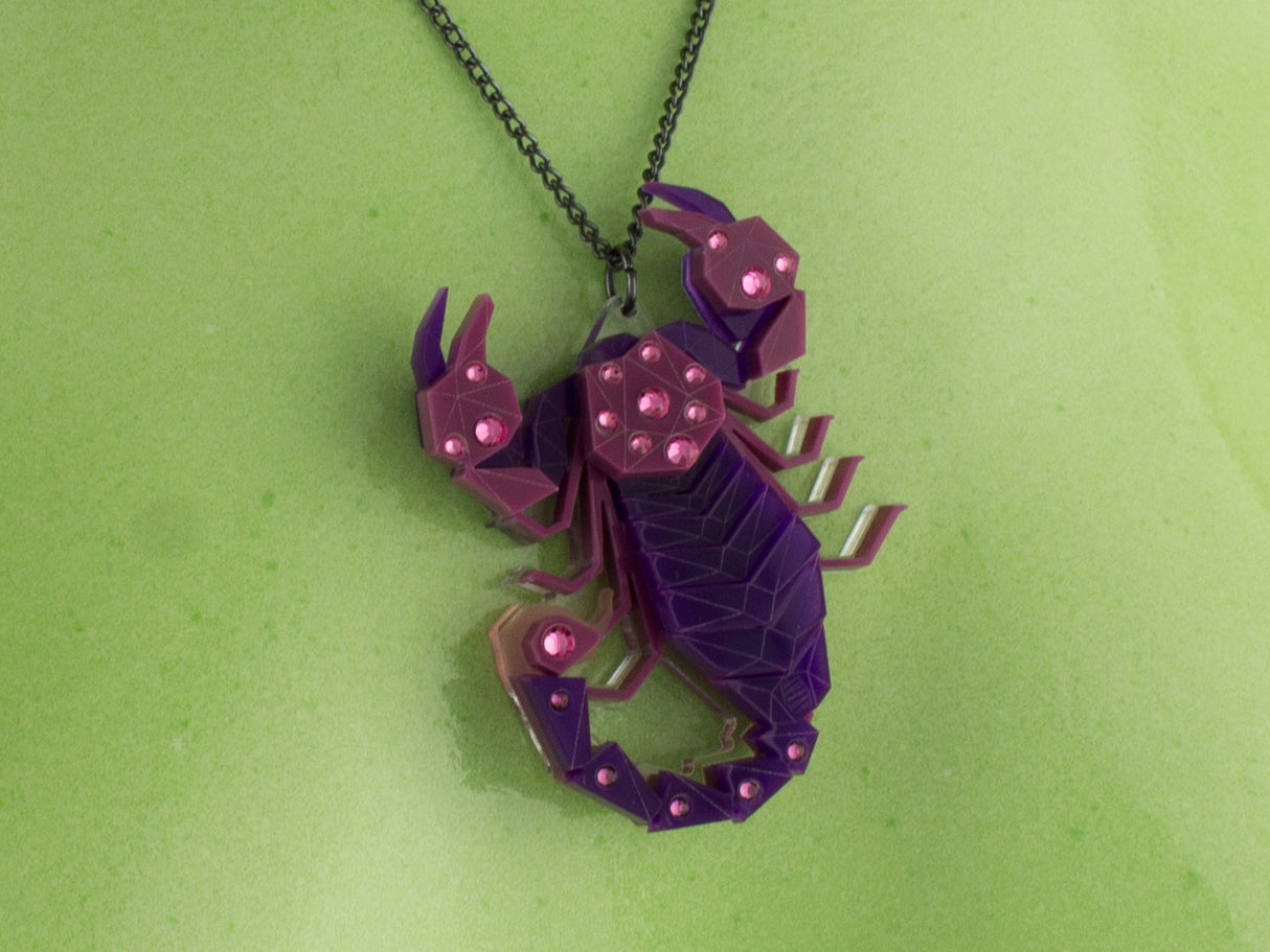 Scorpion Pendant - Orchid