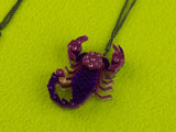 Scorpion Pendant - Orchid