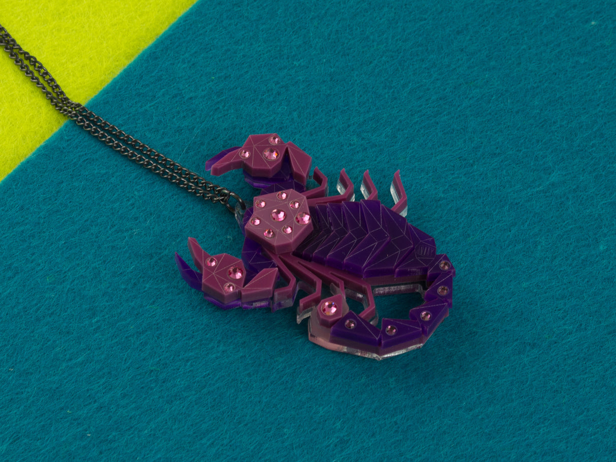 Scorpion Pendant - Orchid