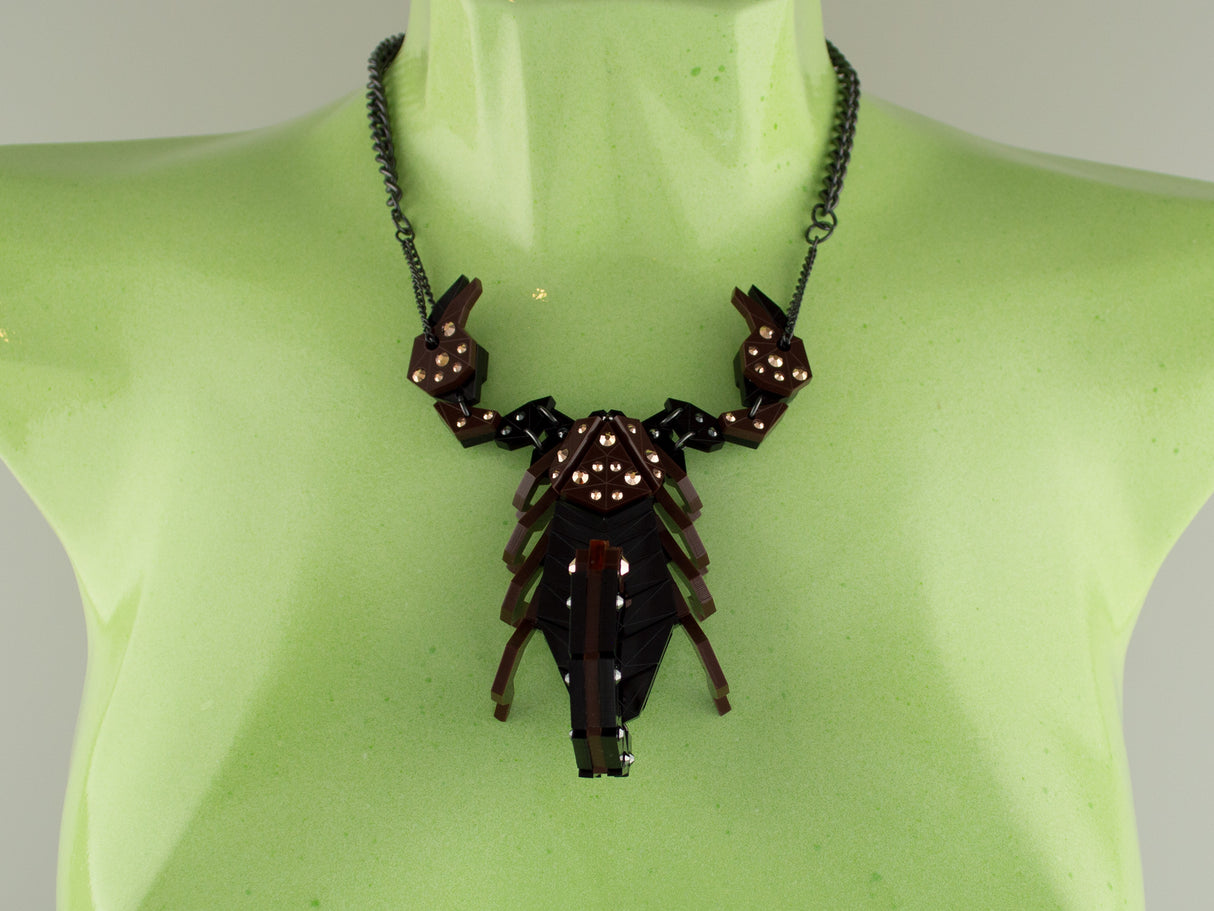 Scorpion Statement Necklace - Capri Noir