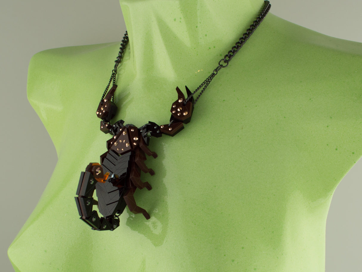 Scorpion Statement Necklace - Capri Noir