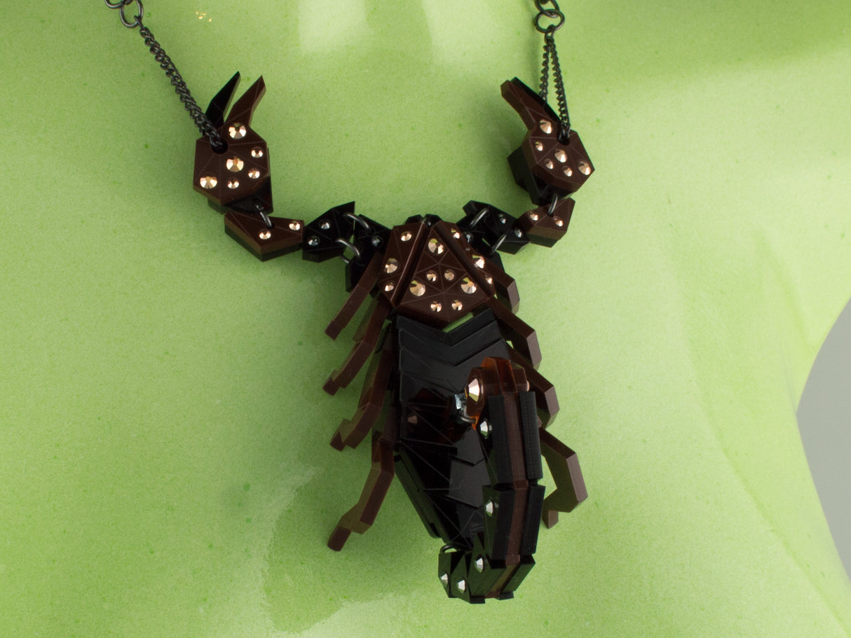 Scorpion Statement Necklace - Capri Noir