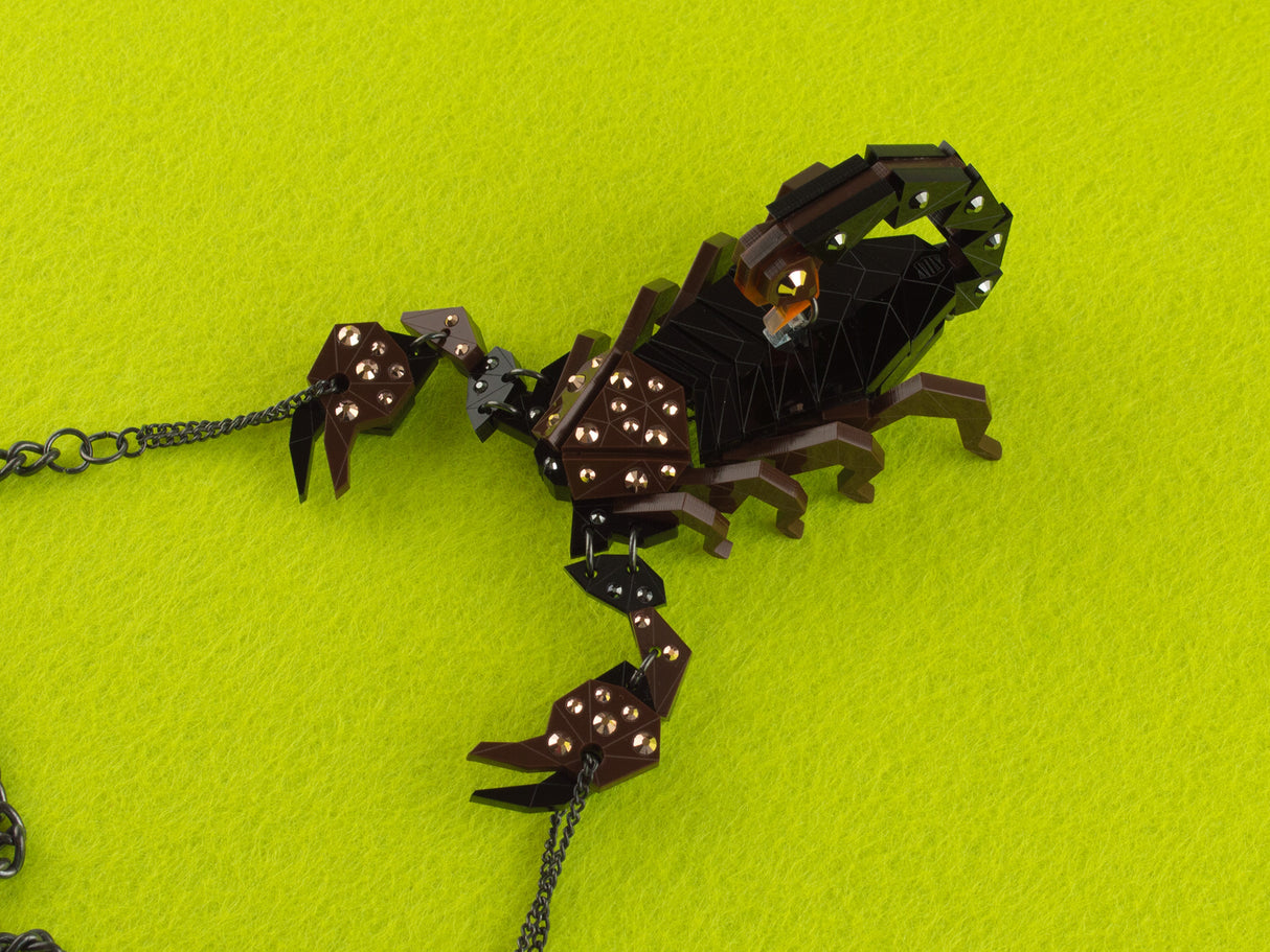 Scorpion Statement Necklace - Capri Noir