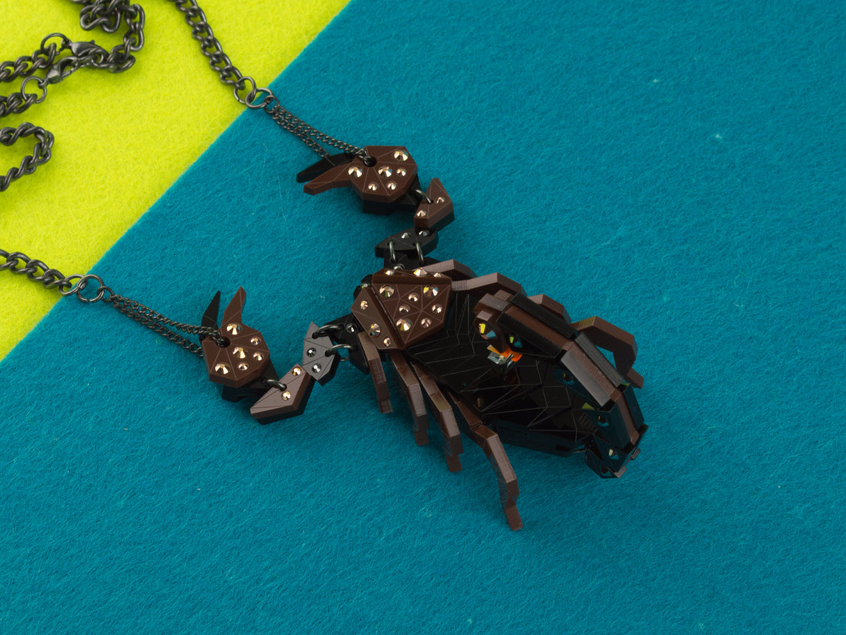 Scorpion Statement Necklace - Capri Noir