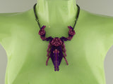 Scorpion Statement Necklace - Orchid