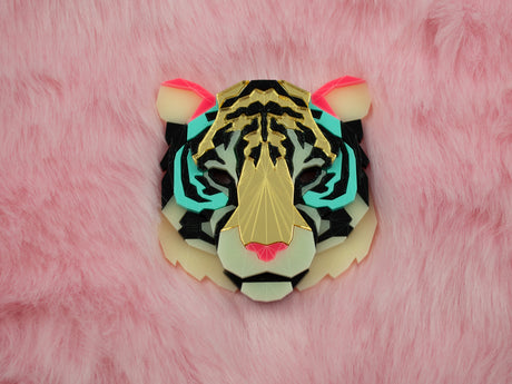 Tiger Head Brooch - Creativity