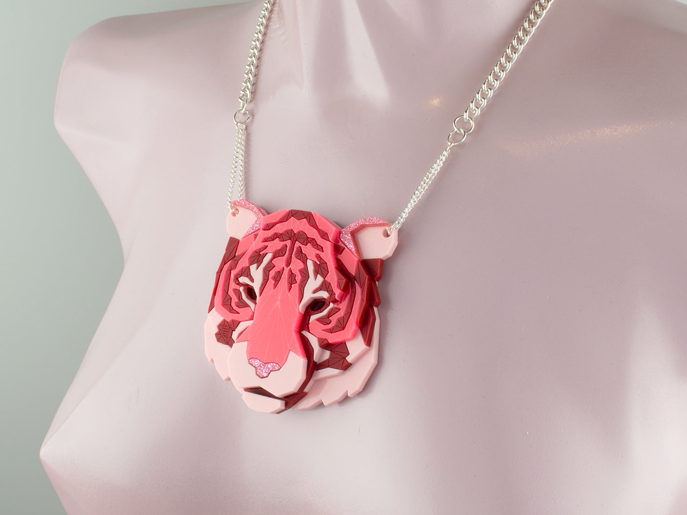 Tiger Head Necklace - Summer Crush