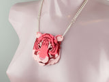 Tiger Head Necklace - Summer Crush