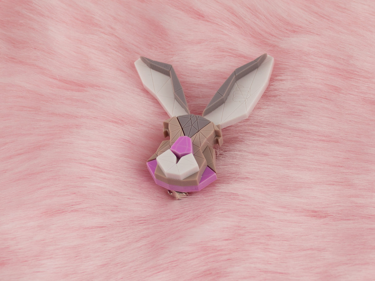 Bunny Brooch - Lavender Kiss