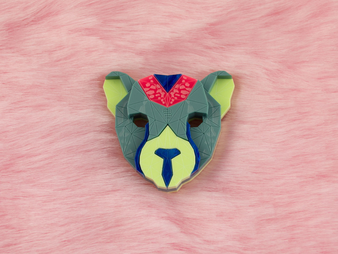 Cheetah Head Brooch - Speedway