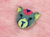 Cheetah Head Brooch - Speedway