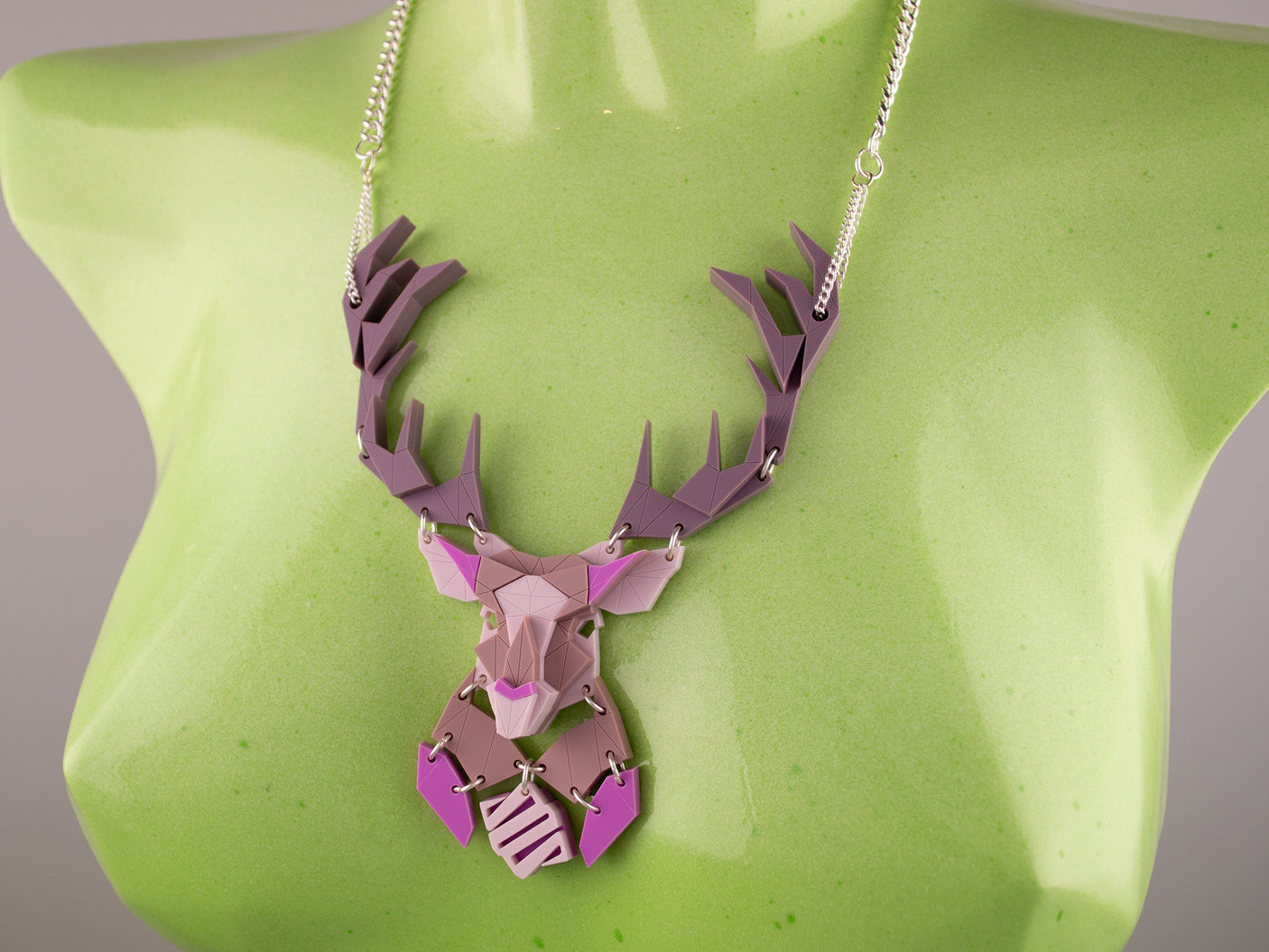 Emperor Stag Necklace - Lavender Kiss