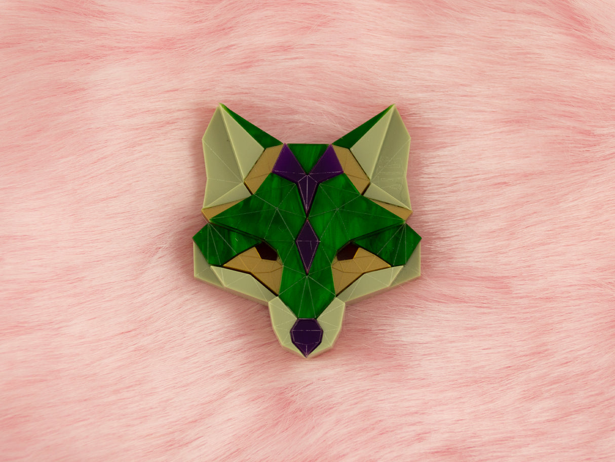 Fox Head Brooch - King Cobra