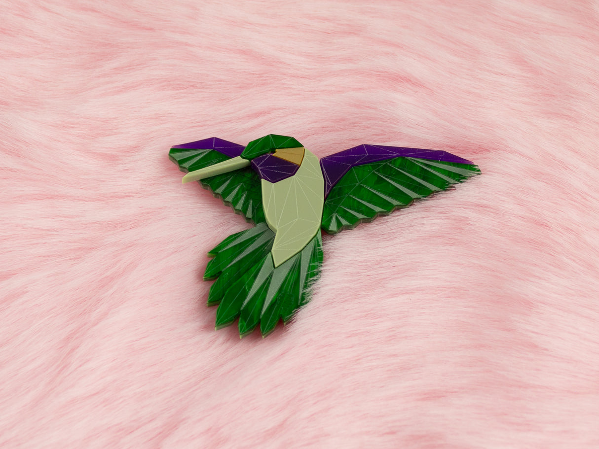 Hummingbird Brooch - King Cobra