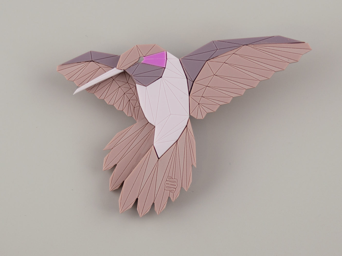 Hummingbird Brooch - Lavender Kiss