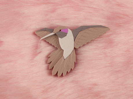 Hummingbird Brooch - Lavender Kiss