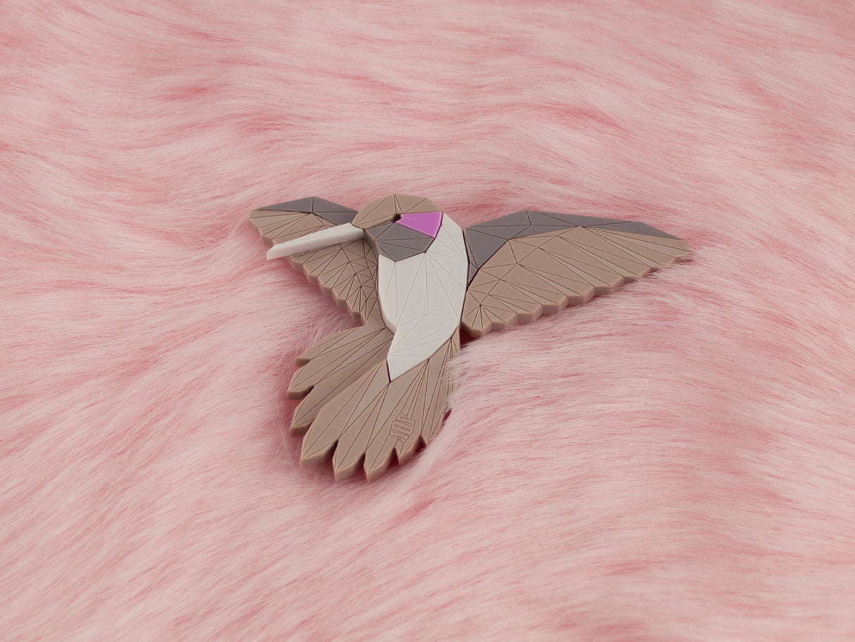 Hummingbird Brooch - Lavender Kiss