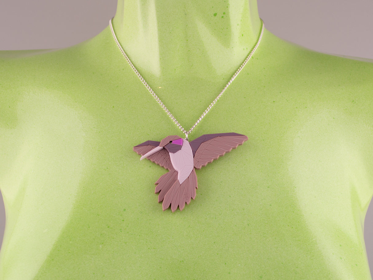 Hummingbird Pendant - Lavender Kiss