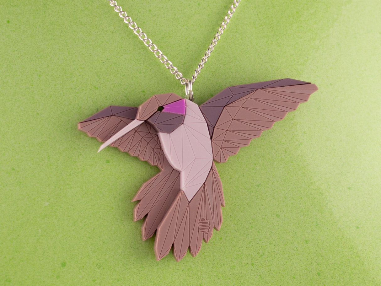 Hummingbird Pendant - Lavender Kiss