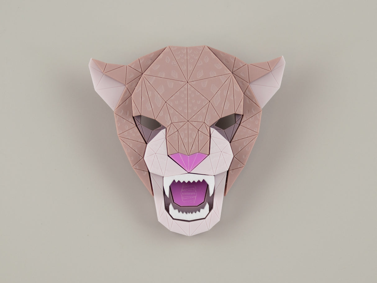 Jaguar Head Brooch - Lavender Kiss