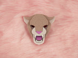 Jaguar Head Brooch - Lavender Kiss