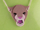 Jaguar Head Necklace - Lavender Kiss