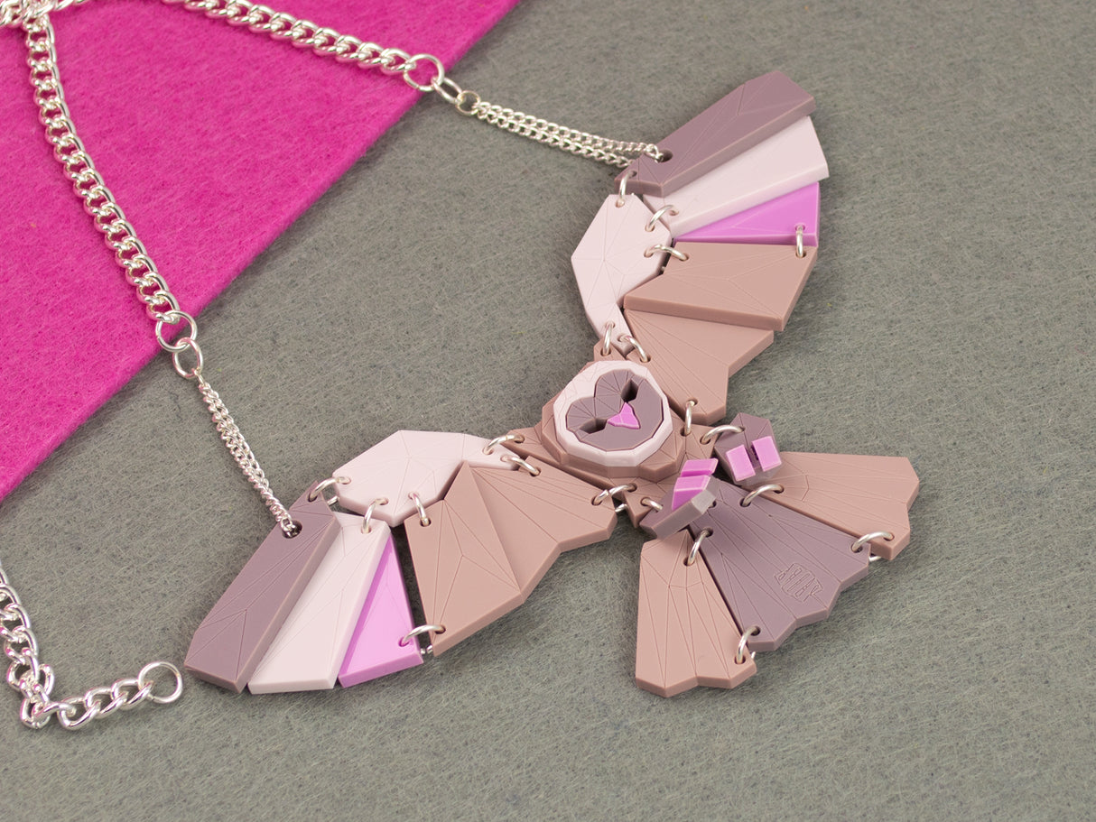 Owl Necklace - Lavender Kiss