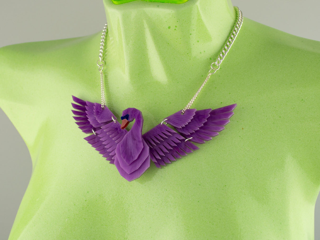 Swan Statement Necklace - Euphoria