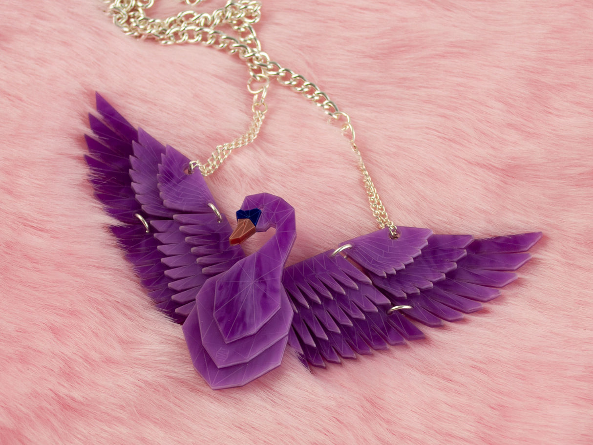 Swan Statement Necklace - Euphoria