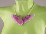 Swan Statement Necklace - Lavender Kiss