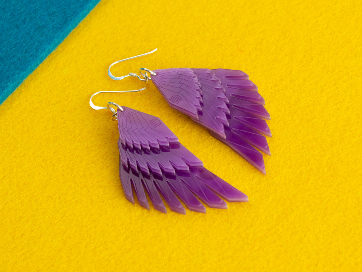 Swan Wing Earrings - Euphoria