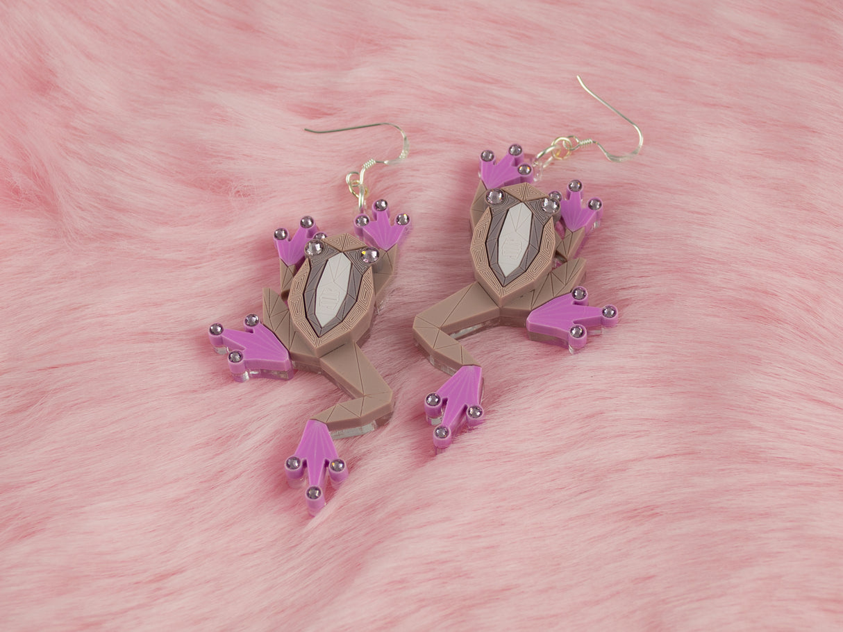 Tree Frog Earrings - Lavender Kiss