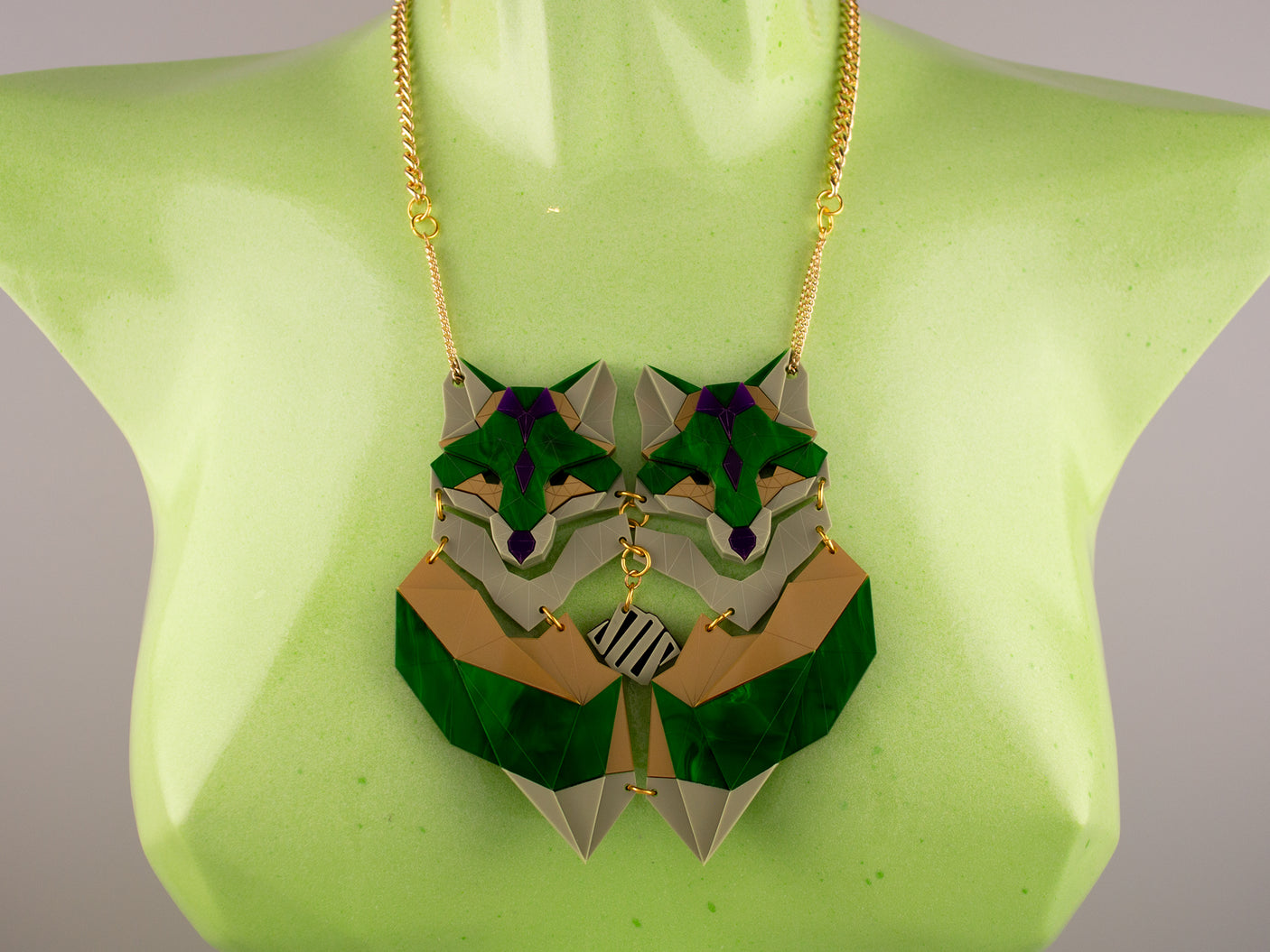 Twin Fox Necklace - King Cobra