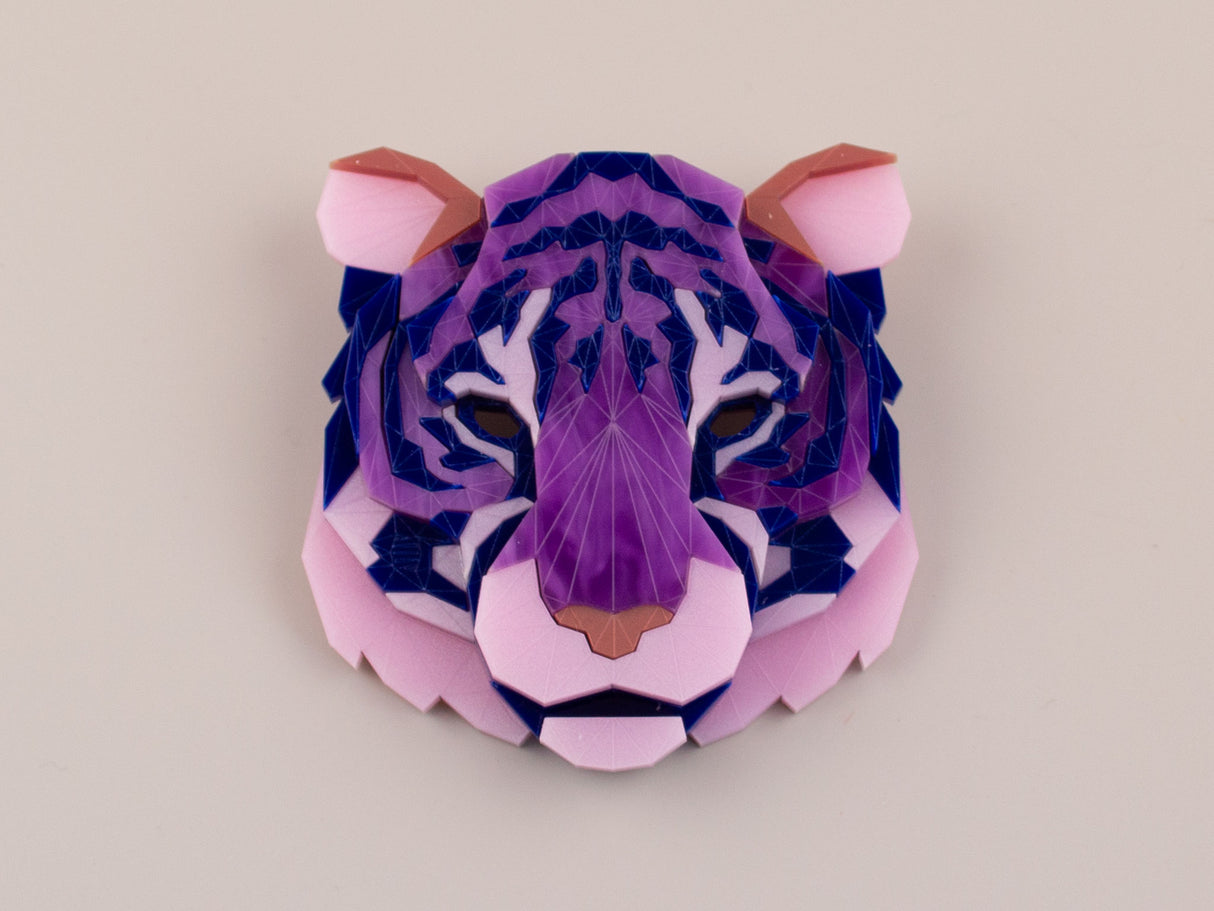 Tiger Head Brooch - Euphoria