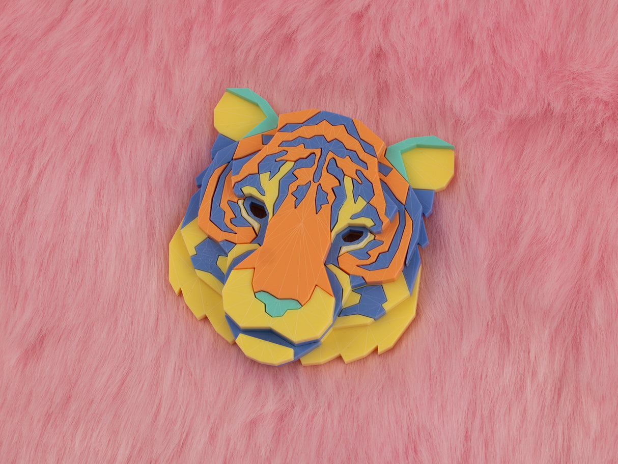 Tiger Head Brooch - Playtime